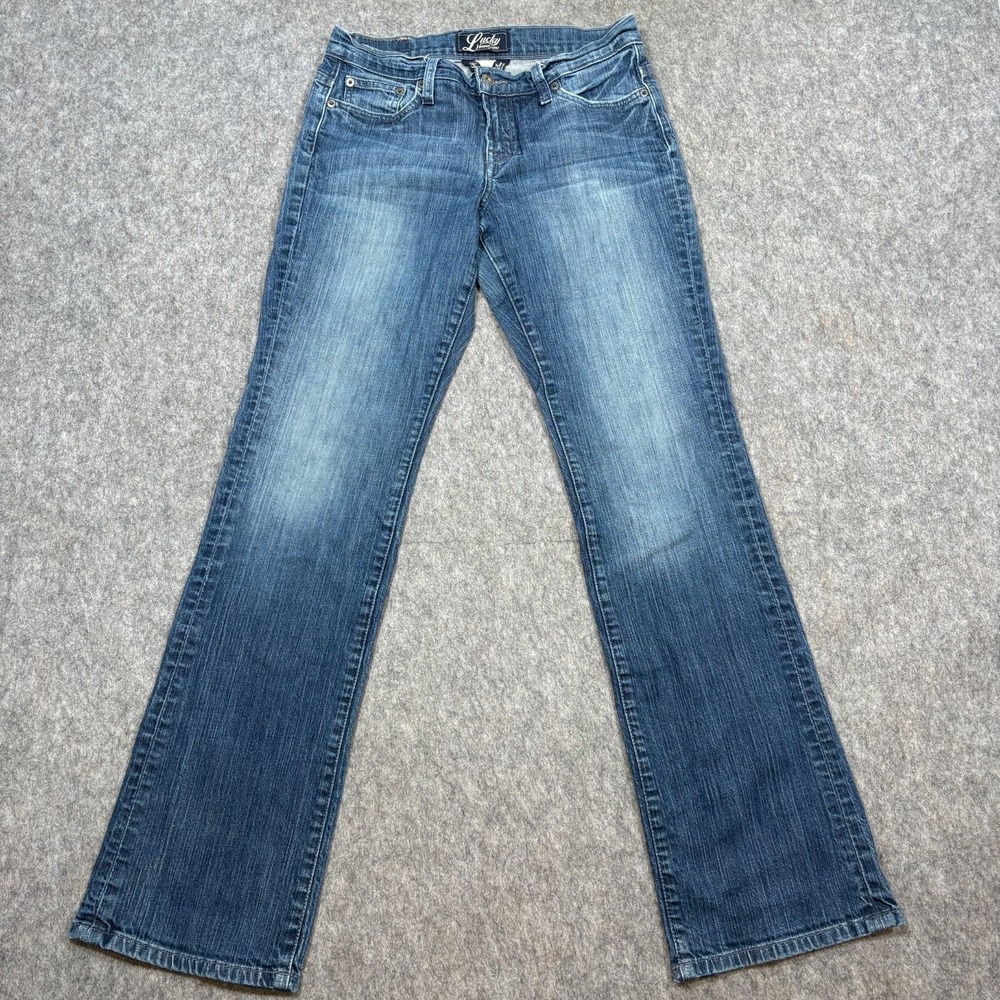 Lucky Brand By Gene Montessano Jeans Women's Size 4 Blue Denim Long Inseam Pants